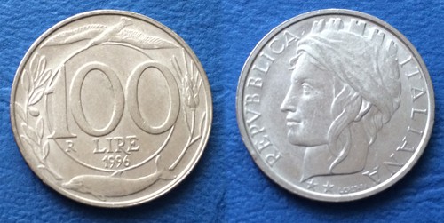 100 lire moneta del - , 1996