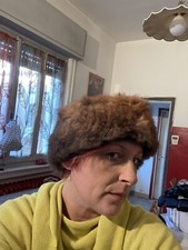 Cappello Vintage Colbacco In Pelliccia Di Visone Cm 58