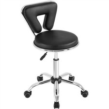 Sgabello con schienale ruote - sgabello,