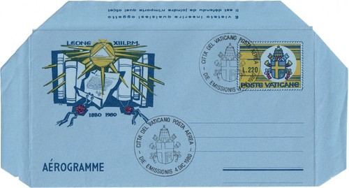 Vaticano aerogramma 1980 - vaticano,
