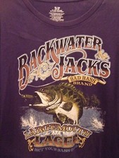 Maglia Backwater Jacks Largemouth Lager marca Bad Bass blu 2XL