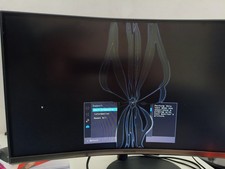 Monitor Curvo Samsung C24T550 schermo rotto – per pezzi/ricambi – si accende