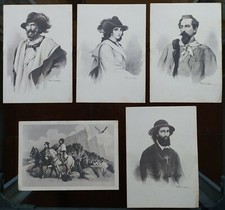 Set 5 Cartoline 1949 Garibaldi