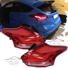 COPPIA FANALI LUCI POSTERIORI ROSSO-CLEAR LED BAR PER FORD FOCUS MK3 14-18 DYB