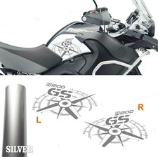 Adesivi argento Compatibili Fiancate Serbatoio BMW R1200 GS ADVENTURE 2006-2013