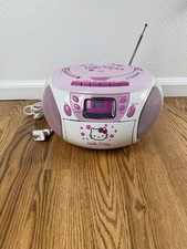 Vintage Hello Kitty CD Boombox lettore cassette radio AM/FM KT2028A LEGGI!!!!