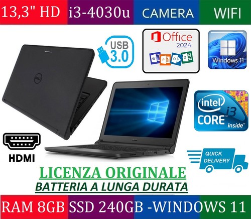Notebook hd dell - 13,3", veloce