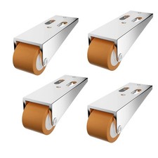 Ruote Puleggia Fondo Porta con Doppia Opzioni di Montaggio per Uso Mobili