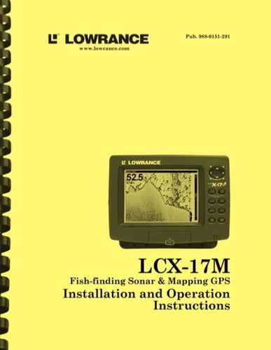 Lowrance lcx 17m fish - fish, finder