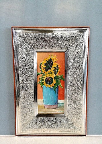 Quadro argento fiori - quadro,