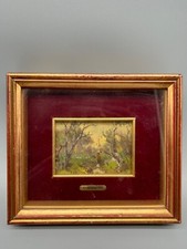 QUADRETTO L. GIGNOUS FIRMATO OLIO SU CARTONCINO TELATO PAESAGGIO