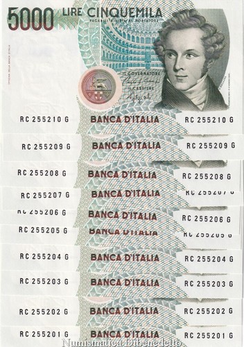 Repubblica 5000 lire bellini - repubblica,