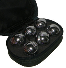 Gioco vintage miniatura francese giardino esterno BOULE pentanque cromato come palla bocce