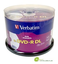 VERBATIM 8X DVD+R DL vuoto doppio strato 8,5 GB 50 pz bianco stampabile a getto d'inchiostro 
