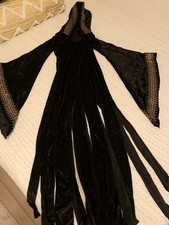 Maxi abito nero gotico con