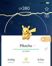 Costume Pikachu Corona Viola Go Fest Evento Pokemon Gen1 Go Pokémon