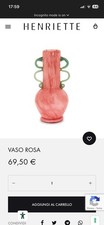 Vaso Rosa Vetro Soffiato
