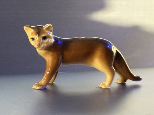 Rara statuina gatto - , abissino