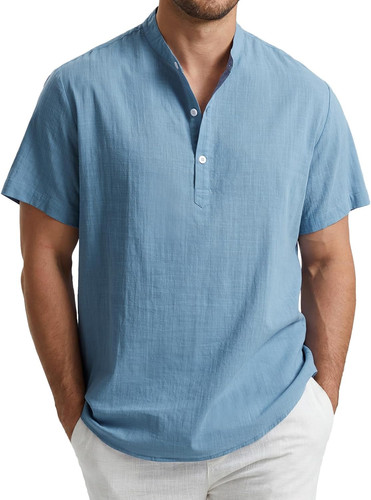 Camicia uomo lino cotone - camicia,