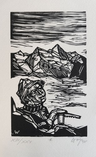 Remo wolf xilografia - remo,