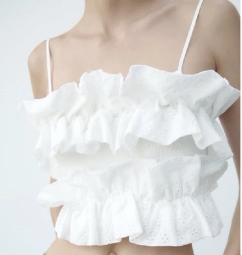 Top zara cotone voluminoso - top,