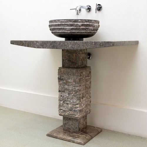 Colonna lavabo marmo - lavabo, in