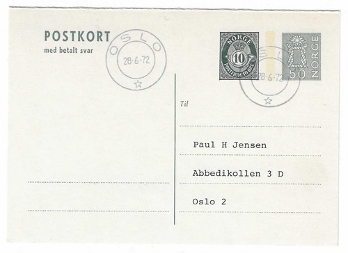 Norvegia intero postale - , p