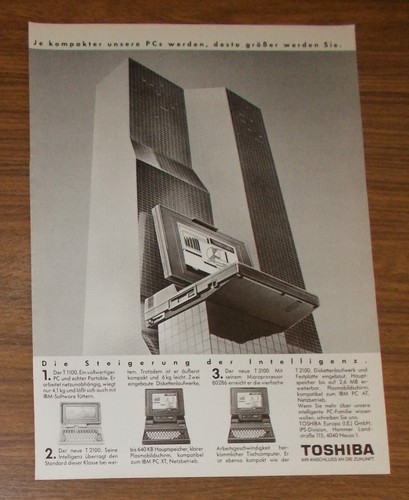 Rara pubblicità toshiba - pubblicità, t