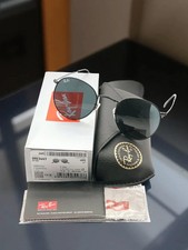 Ray-Ban Round Metal RB3447 002/62 50-21-145mm Occhiali da Sole Nero e Grigio