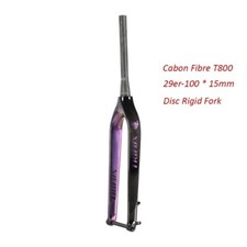 Forcella rigida bici fibra di carbonio conica 100x15mm freno a disco mtb bici forcelle rigide