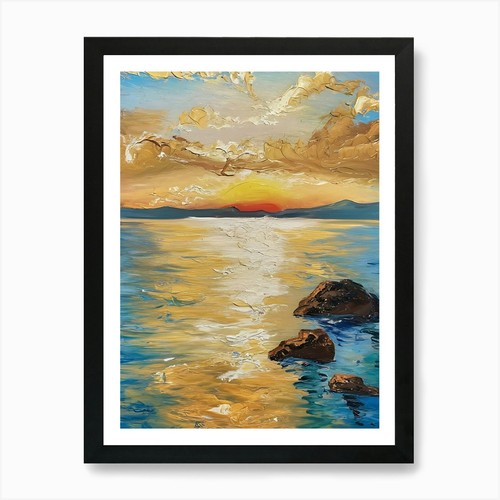 Stampa artistica tramonto sul
