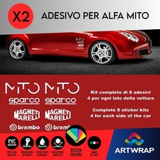 Coppia adesivi Tuning Sticker ALFA ROMEO MITO SPARCO MAGNETI MARELLI BREMBO