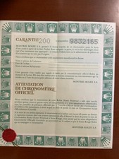 ROLEX CERTIFICATO DI GARANZIA