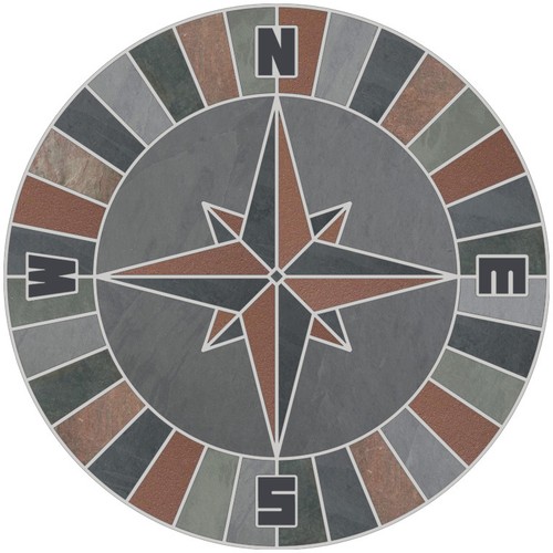 Medaglione mosaico pietra - medaglione, 24"