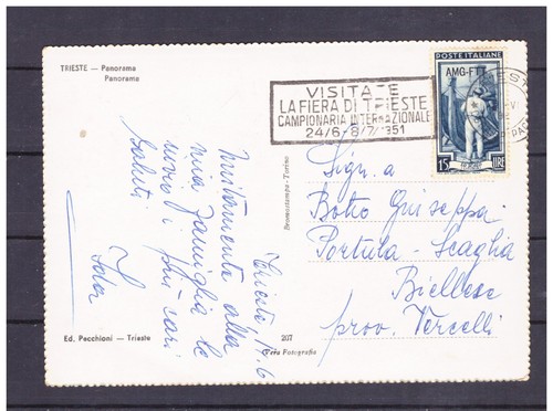 Cartolina trieste lire - cartolina,