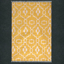 Tappeto Dhurrie in cotone/lana