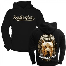 Felpa con cappuccio​Hoodie Dogo Canario Dogs razza spagnola cani galleggianti cane da protezione