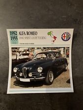 CARTE FICHE AUTO  ALFA ROMEO