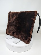 PIENO DI PIUMINO! MUFF castoro rasato anni 40/50 trapuntato raso scaldamani borsa VINTAGE