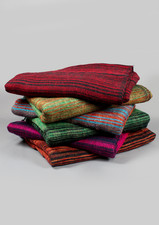 Coperta in lana di yak a righe