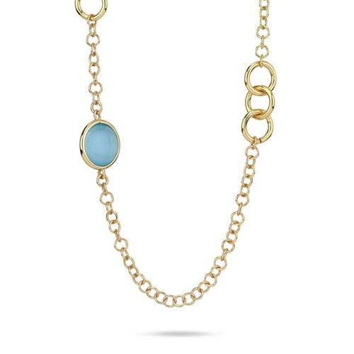 Collana lunga boccadamo dorata - collana,