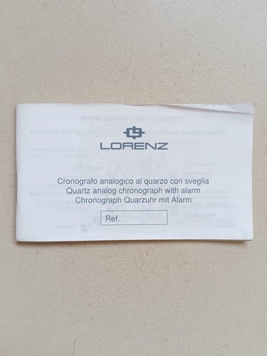 Lorenz libretto uso cronografo - lorenz,