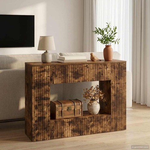 Tavolo consolle rigato legno - tavolo,
