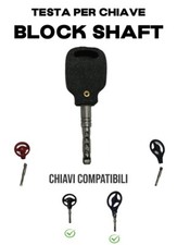 TESTA DI RICAMBIO IMPUGNATURA PER CHIAVE BLOCK SHAFT PLASTICA COLOR NERO v2