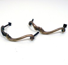 Coppia manigliette maniglie maniglia ottone art decò vintage antico a402