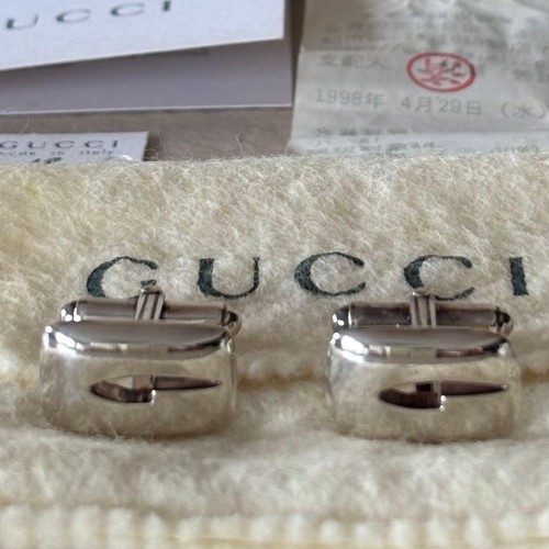 Gemelli gucci logo argento - gemelli,