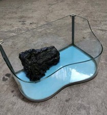 ACQUARIO PER TARTARUGHE DI ACQUA DOLCE 52,5X33 cm ONDULATO IN VETRO COME NUOVO