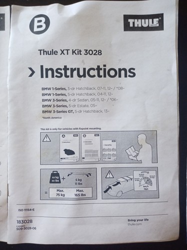 Kit barre portatutto thule - x,