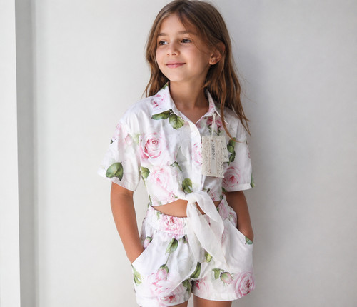 Top camicia monnalisa bambina - monnalisa,