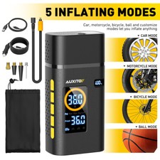 Pompa Aria Gonfiatore Pneumatici Compressore Aria Portatile Pompa Aria per Auto Bici EC